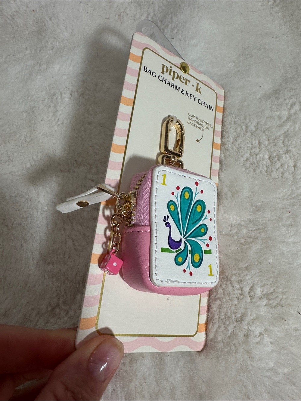 Piper K mahjong key chain and bag charm - Picture 2 of 4
